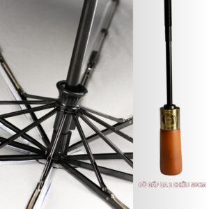 Dù Gấp 3 2 Chiều Cán Gỗ 3