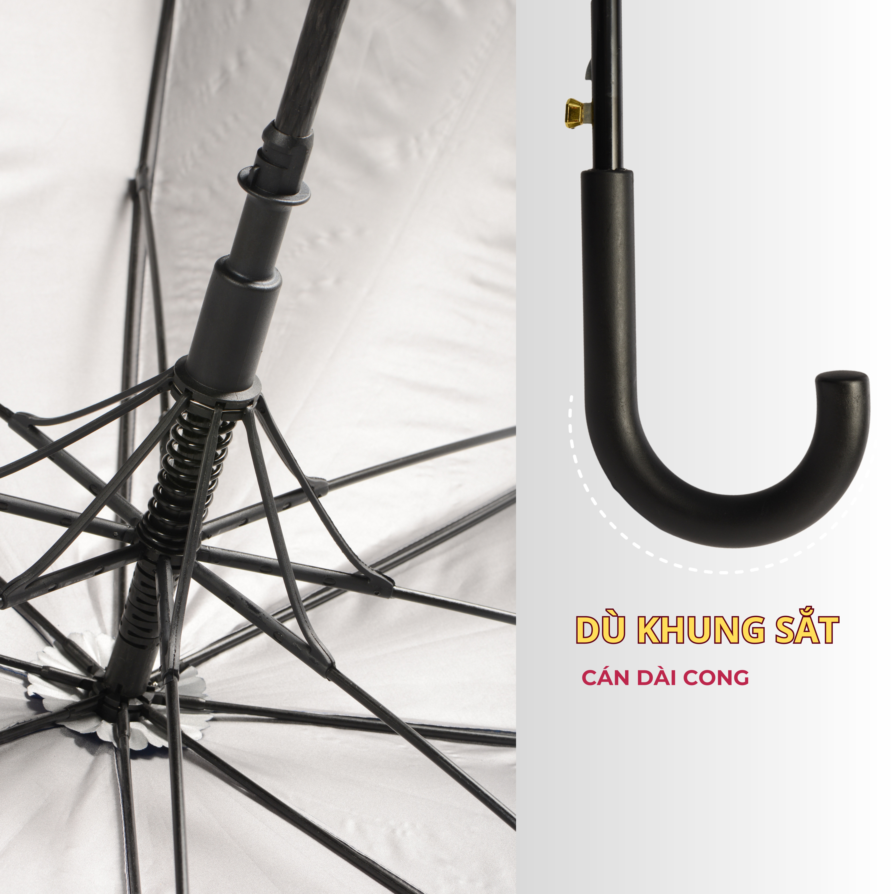Dù Sắt 70cm Cong 3